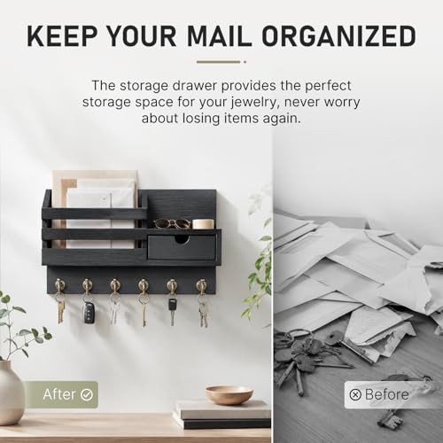 FifthQuarter-Key-Holder-Wall-Mount-with-Drawer-and-6-Sturdy-Hooks-A-Black-Cute-Rustic-Farmhouse-Wooden-Key-Hooks-for-Wall-Reliable-Entryway-Organizer-for-Keys-and-Daily-Essentials-Easy-Installation