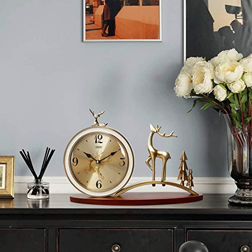 Reloj de mesa de metal a batería de 10.8 pulgadas para decoración creativa de escritorio 8