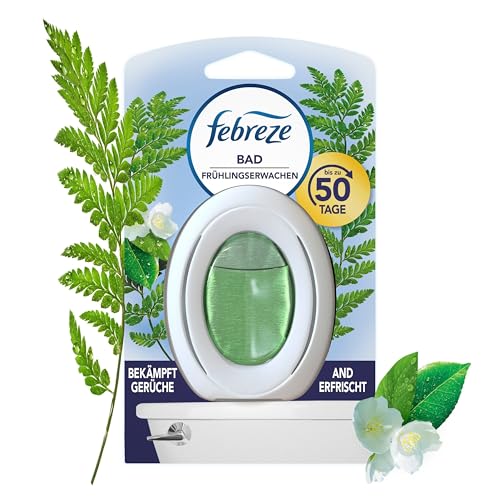 Febreze Bad Lufterfrischer (1 Stück) Lenor Frühlingserwachen, Duftstecker zur kontinuierlichen Geruchsentfernung und -verhinderung
