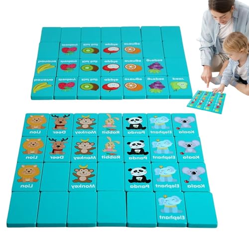 Tarjetas de correspondencia educativa - Juego de rompecabezas de desarrollo de habilidades para ellos - Actividad de educación temprana Juguete preescolar para fiestas en casa