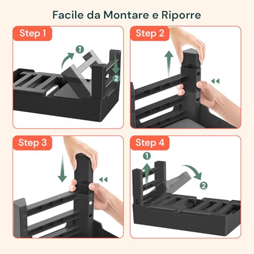 Ciotole Regolabili Perfette Per Tutti I Cani - Da 8,7 A 28,8 Cm Di Altezza - 8