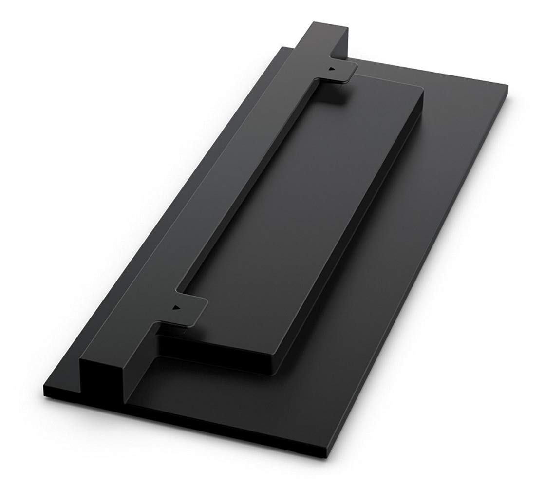 The simple black stand for the Xbox One S console