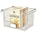 iDesign Caja, cesta de metal muy grande, apilable y con asas para guardar cosméticos o artículos de papelería, organizador para baño, cocina o despacho, plateado, Extragrandes