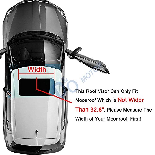 Mifeier 34" /88Cm Universal Dark Smoke Sun/Moon Roof Rain Snow Guard Window Visor Deflector #TOP3