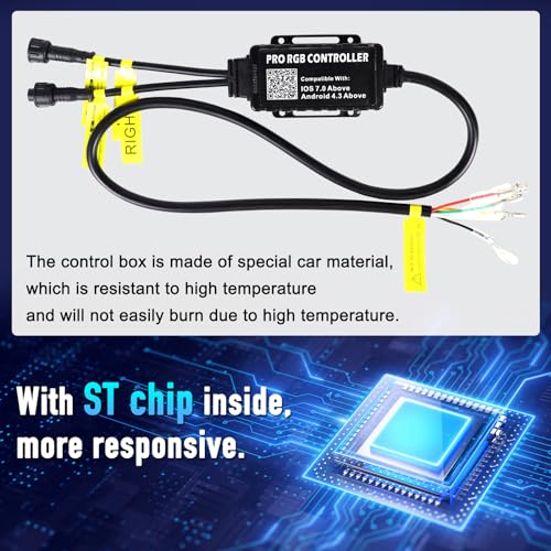 Image of 4PCS 15.5inch RGB LED Wheel Ring Light Kit Bluetooth Control w /Turn Signal and Braking Function can Controlled by Remote and APP(Double Row)