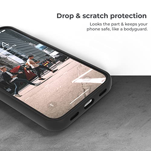 Coque iPhone 13 Pro antichoc en cuir véritable bleu modèle Metro