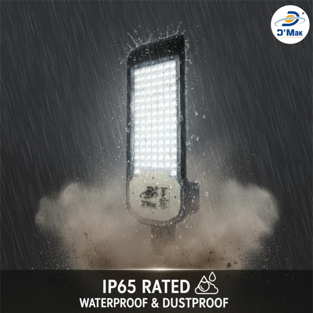 Image of D'Mak LED Street Light White Focus With Lens Waterproof IP65 for Outdoor Purposes (Pack Of 1, 100W LED Street Light,Aluminium)