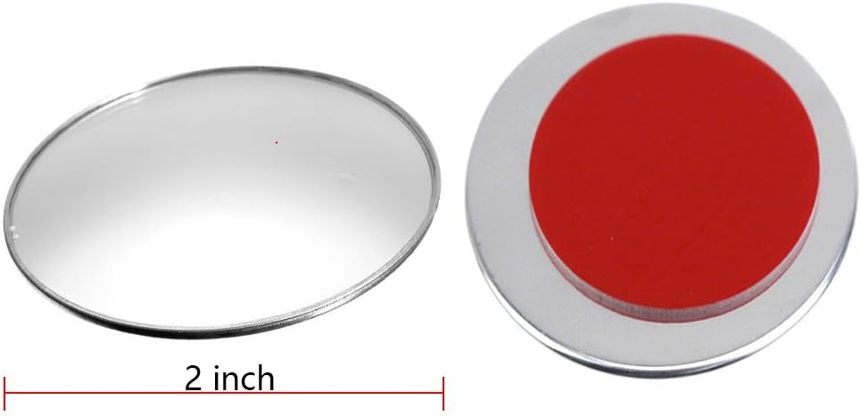 Blind Spot Mirror, Ampper 2" Round HD Glass Convex Aluminum Frame Wide Angle Rear View Mirror For All Universal Vehicles Car Suv (Pack Of 2)