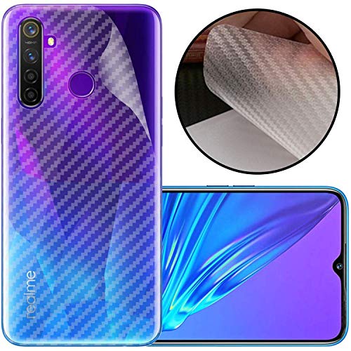 Image of Compatible with Oppo Realme 5 Back Screen Protective Film Carbon Fiber Skin Transparent Screen Guard Sticker