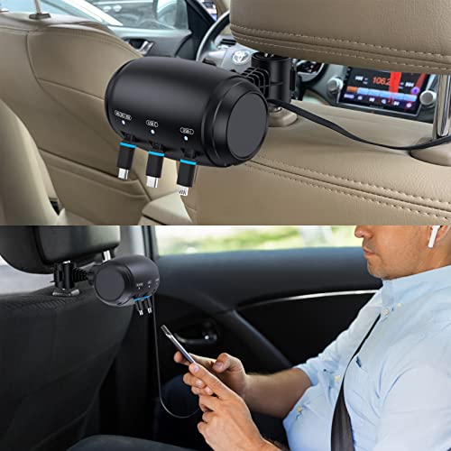 Multi Car Retractable Charging Station Box 3 In 1 Car Backseat Fast Power Charging Cord Usb Type C Compatible With Iphone/Ipad/Android, Backseat Passengers | Share Rid #TOP5