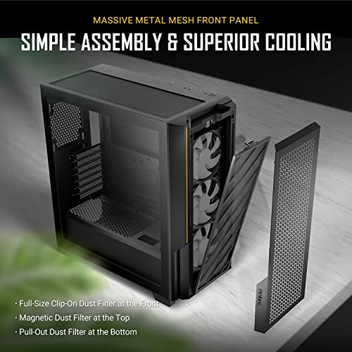Antec Performance Series P20C Argb, Massive Metal Mesh Front Panel, 3 X 120Mm Argb Fans & Argb Hub, Type-C 3.2 Gen2 Ready, 2 X 360 Mm Radiator Simultaneously, Gpu Bracket, Mid-Tower E-Atx Pc Case #TOP2