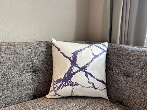 Meped Marble Textured Throw Pillow Covers Soft Polyester Throw Pillow Cases Square Cushion Cover ，18 X 18 Inch Blue Pillow Covers For Bedroom Bed Outdoor Couch Sofa #TOP3