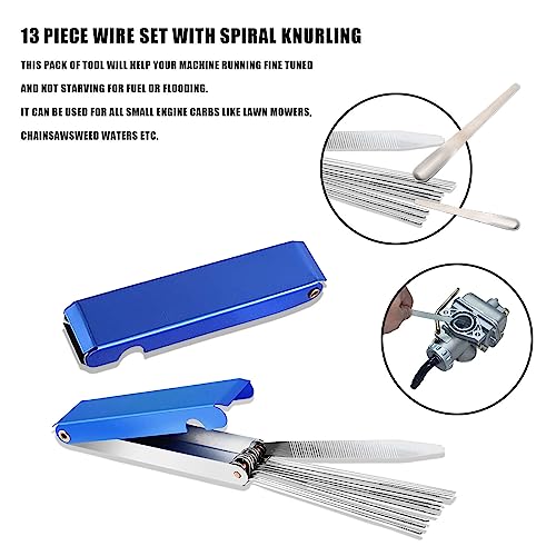 Image of Carburetor Carbon Dirt Jet Remove Cleaner, Carburetor Cleaning Tool Kits for Motorcycle ATV Moped Welder Carb (13 Cleaning Wires Set + 5 Nylon Brushes + 10 Cleaning Needles + 1 Wrench + 1 Sharp Pick)
