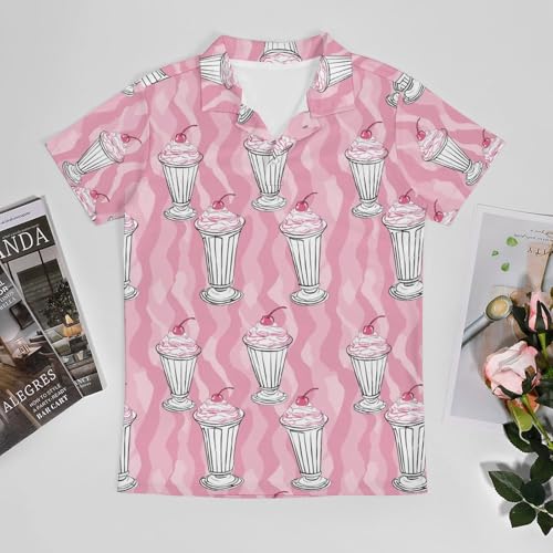 Boys' Classic Polo Shirts Short Sleeve Moisture-Wicking Golf & Tennis Shirts for Youth Teens Black Cookies3