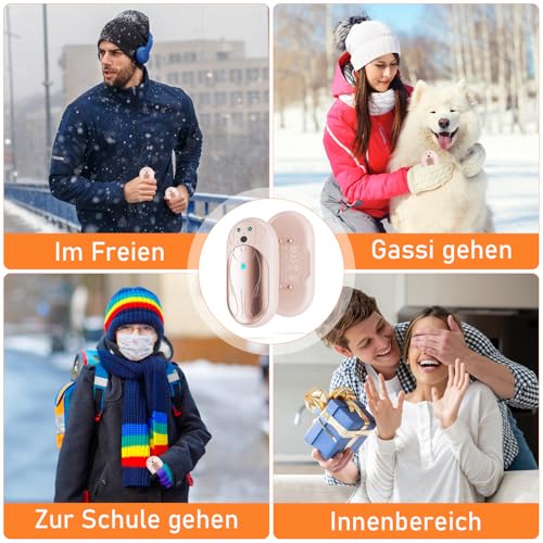 Lepwings Handwärmer Elektrisch, 2er-Pack, 6000 mAh Taschenwärmer Wiederverwendbar mit 3 Modi, 20 Stunden Lang Anhaltende Wärme… – Ansicht 7