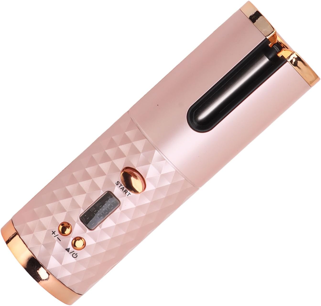 KIMISS Cordless Automatic Hair Curler for Women, Fast Heating USB Rechargeable Curling Wand with Digital Display, Portable Spin Curler for Styling, Travel-Friendly