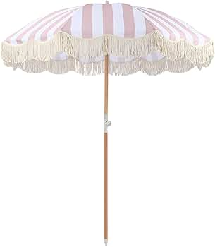 Amazon.com : ZXCASDF Beach Umbrella with Fringe|Vintage