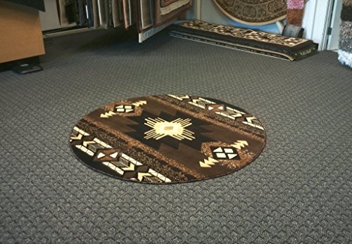Tapete Decorativo Champion Rugs Diseño Brown Redondo 2.01 m miniatura 3