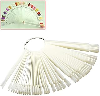 Mofun® Nail Art Tips Colour Pop Sticks Display Fan Practice starter ring White