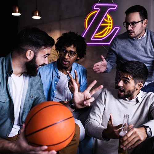 Jfllamp NS-LAKER PURPLE-001 Basketball Neon Sign Basketball Team Neon Lights Up Signs thumb #3