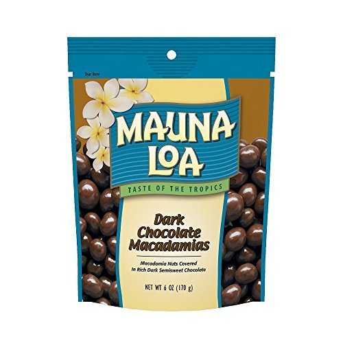 Mauna Loa Macadamias, Dark Chocolate, 6-Ounce Bags (Pack of 6) by Mauna Loa