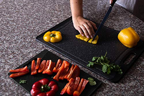 image for CHEF GRIDS Durable Plastic XL Marble Cutting Board, Chopping Board Thi