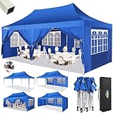 ✅Ampio tetto spiovente: il COBIZI gazebo 6x3 è una struttura versatile che copre 18,6 metri quadrati e può ospitare comodamente da 15 a 20 persone, ideale per eventi di grandi dimensioni. Il suo tetto spiovente garantisce un efficace drenaggio dell'acqua e raggiunge un'altezza di 320 cm, rendendolo uno dei pochi gazebo pieghevoli del suo genere sul mercato.