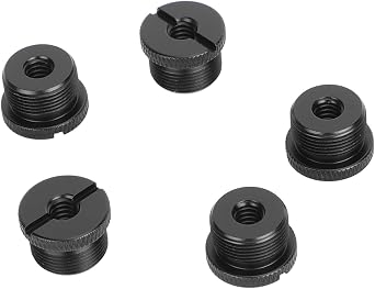 5/8"-27 Male to 1/4"-20 Female Screw Adapter for Microphone Stand Mount5 Pieces