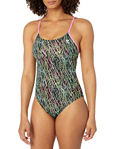 TYR Womens Electro cutoutfit, Black Multi, 26