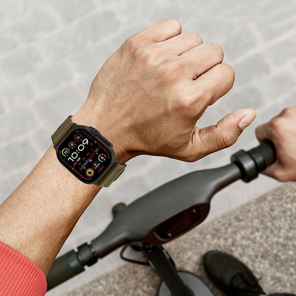 Nylon Watch Band for Apple Watch Ultra 3/2/1 Band 49mm 46mm 45mm 44mm 42mm(Series 1 2 3), Adjustable Breathable iWatch Straps for Apple Watch Ultra Bands for Men 11/10/9/8/7/6/SE/5/4/3/2/1 - Image 6