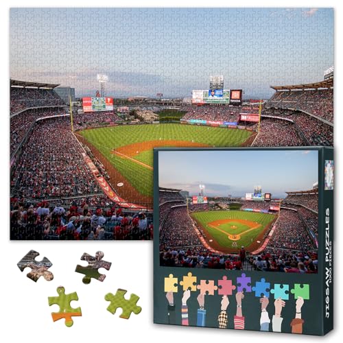 California Baseball Field 1000 Piece Puzzle for Adults, Jigsaw Puzzles 1000 Pieces Difficult and Challenge Stadium of Anaheim, 27.5x19.7 Inch Family Puzzle Game Night Gift & Home Decor