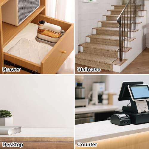 180 x 200 cm Teppichunterleger PVC, Antirutschunterlage, Schneidbare Antirutschmatte, Mehrzweck rutschfeste Unterlage, Anti Rutsch Matte für Teppich, Schubladen, Regale, Tablett(Beige)