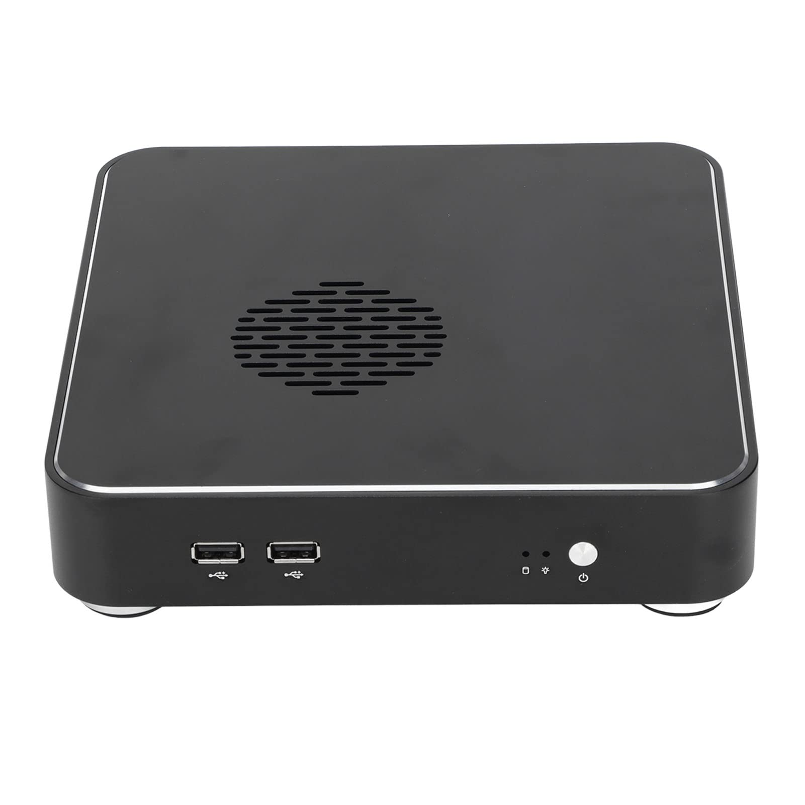 Boîtier pour Ordinateur de Bureau en Alliage d'aluminium Mini ITX HTPC, châssis Compact à Dissipation Thermique, Configuration Murale Horizontale, vidéo à Domicile, hôtel, Bureau,