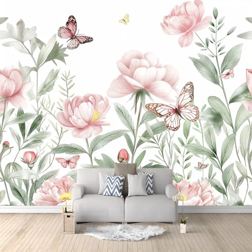 Papier peint pivoine et papillons : créez un cocon nature dans votre chambre