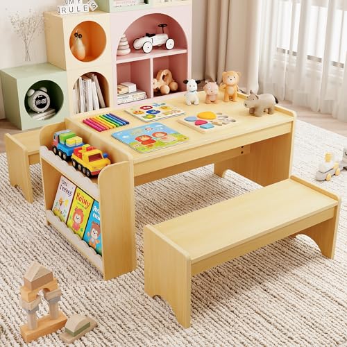 Xilingol Montessori Kids Table and Bench Set