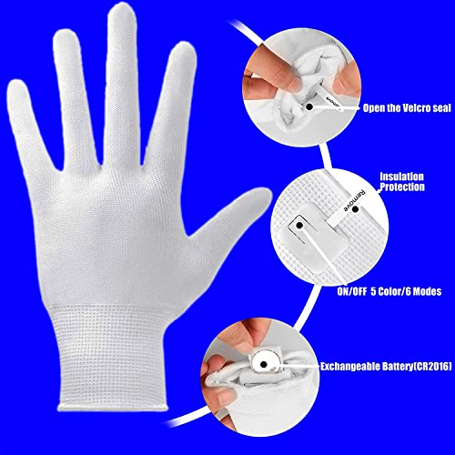 Toys for 7 8 9 10 11 12 Years Old Kids Flashing Light Up Rainbow LED Gloves | LED Gloves Gloving Gloves Light UP Gloves Cool Stuff for Boys Glow Gloves Cool Toys Rave Cool Toys for Ages 3-6, 8-13, 14-18 - image 6