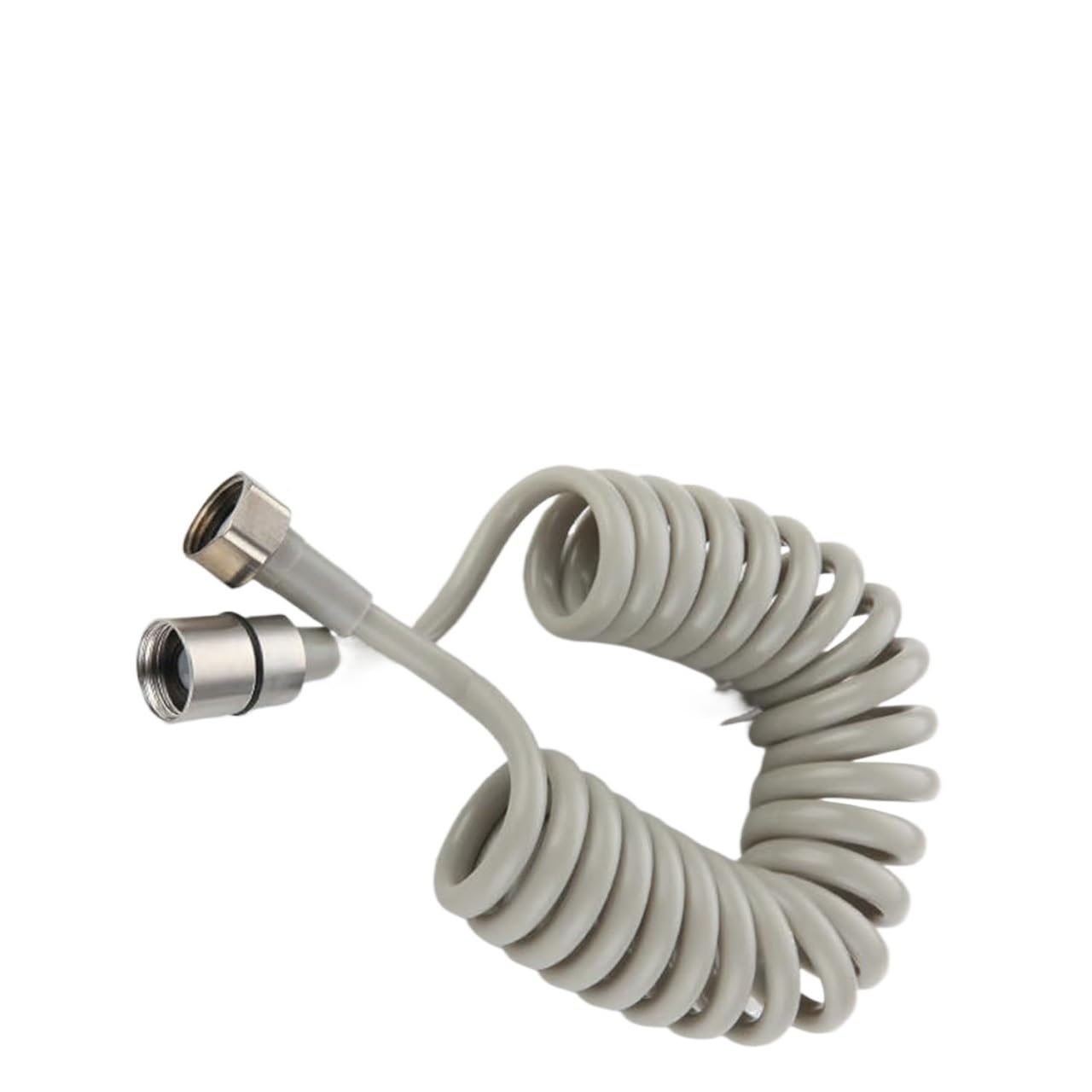 Flessibile 2 m in acciaio inox tubo doccia G1/2, design a spirale, connettore doccia grigio, perfetto per aggiornamenti del bagno domestico, durevole e facile da installare