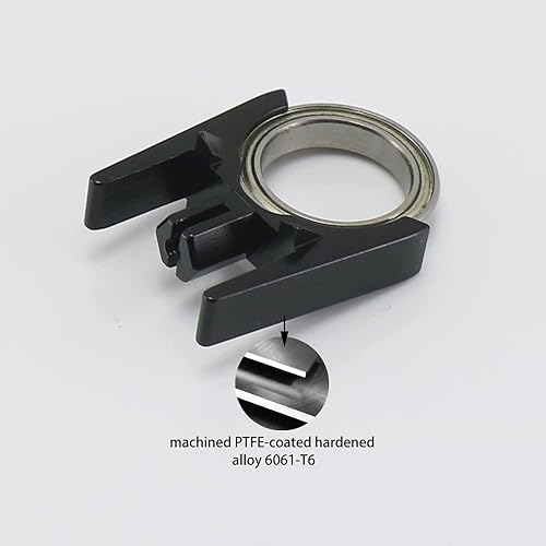 Miniatura 3 de RCAWD Juego de soporte de alta velocidad de eje central de aleación de aluminio para 1-10 vehículos Arrma 3s Blx y Mega550 (negro)