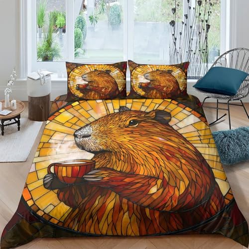Housse de couette papillons 260x220 cm en microfibre bleue - 4