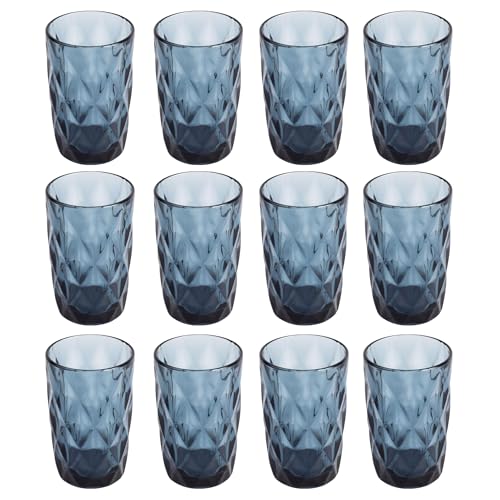 San Ignacio Juego de 12 Vasos de cristal de 350ml Azul