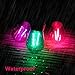 GUILEDUO 15 Pack S14 LED String Light Bulbs, Shatterproof 2 Watt Pink Replacement Bulbs for Outdoor String Light, Waterproof Decorative E26 Base Pink Filament Edison Christmas Light Bulbs, 120V