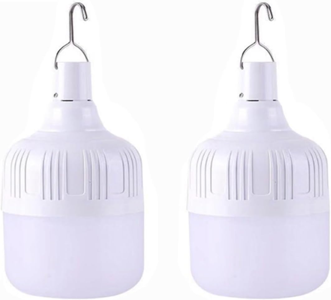 1-8pcs Portable Outdoor Camping Lights USB Rechargeable lamp LED Emergency Bulb Hook High Power Tents Lantern(120W,Blue)