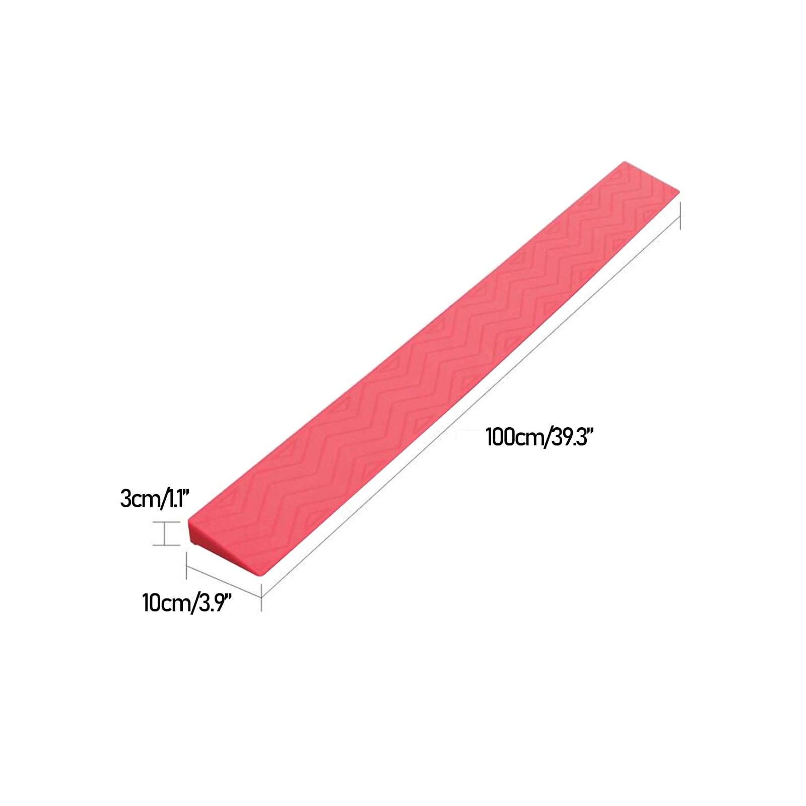 WRYSQBHJYB Ramps for Wheelchairs for Home, Anti-Slip Threshold Ramp, Curb Ramp for Transition Doorways Curbs Garages, Assist Ramp, Transition Ramps for Garage, Patio, Porch(Red,3cm/1.1in)