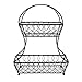 Gourmet Basics by Mikasa Loop and Lattice 2-Tier Flatback Metal Fruit Basket, Antique Black