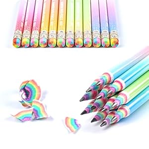 ECOTREE Pencils #2 Pre-sharpened Pencils Cute Rainbow Pencil for Kids Back to School Pencil, School Supplies, 24 Pack ECOTREE Pencils 2 Pre sharpened Pencils Cute Rainbow Pencil for Kids Back to School Pencil School Supplies 24 Pack