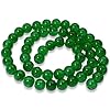 50-Pack Emerald Green 8mm Round Glass Crackle Beads - DIY Jewelry, Christmas Crafts #1