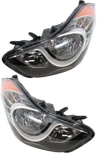 LEESENEVO Juego de faros compatibles con GL GLS L izquierda y derecha con bombilla 2 piezas 13461081