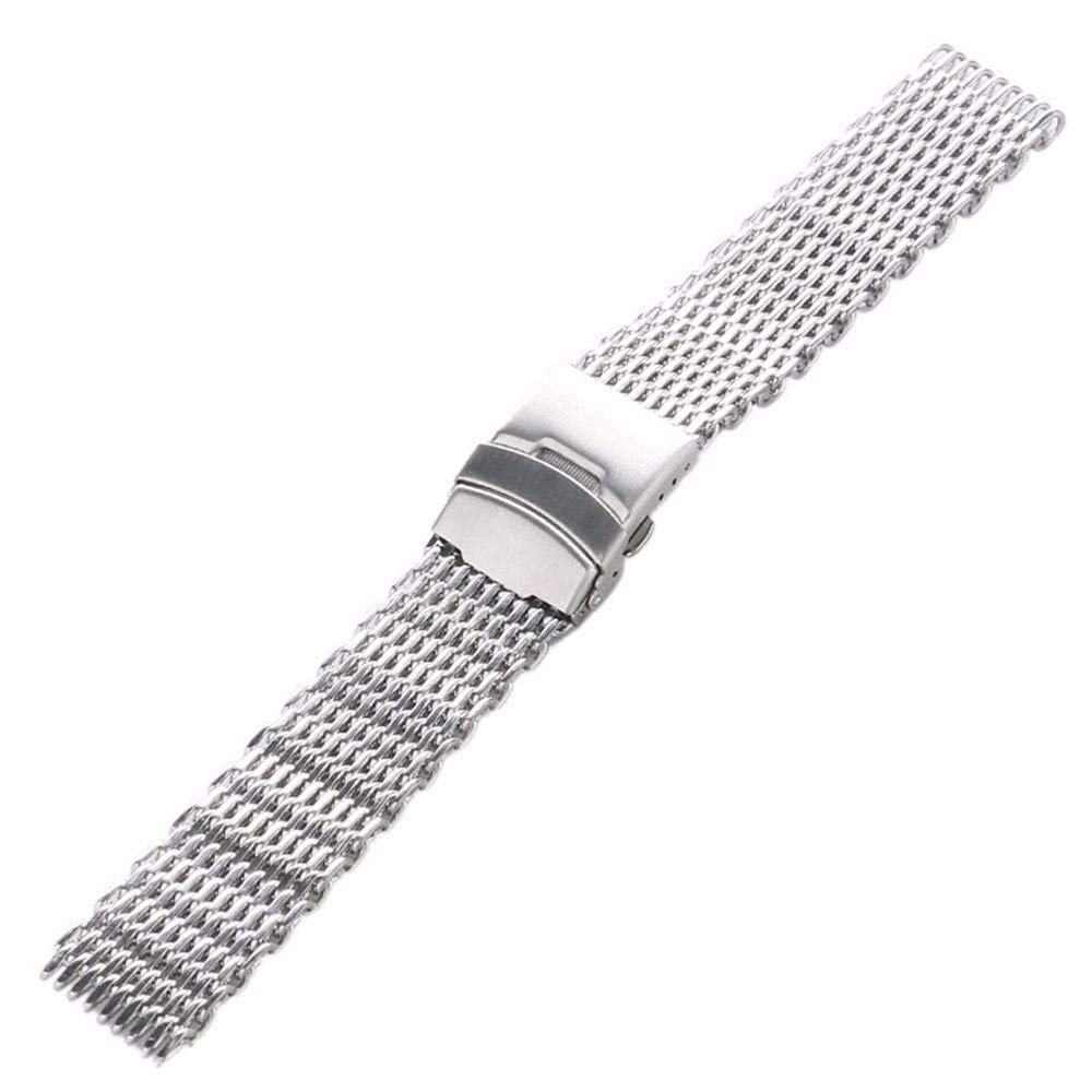 Bracelet En Maille Dacier Inoxydable Avec Boucle à Dégagement Rapide
