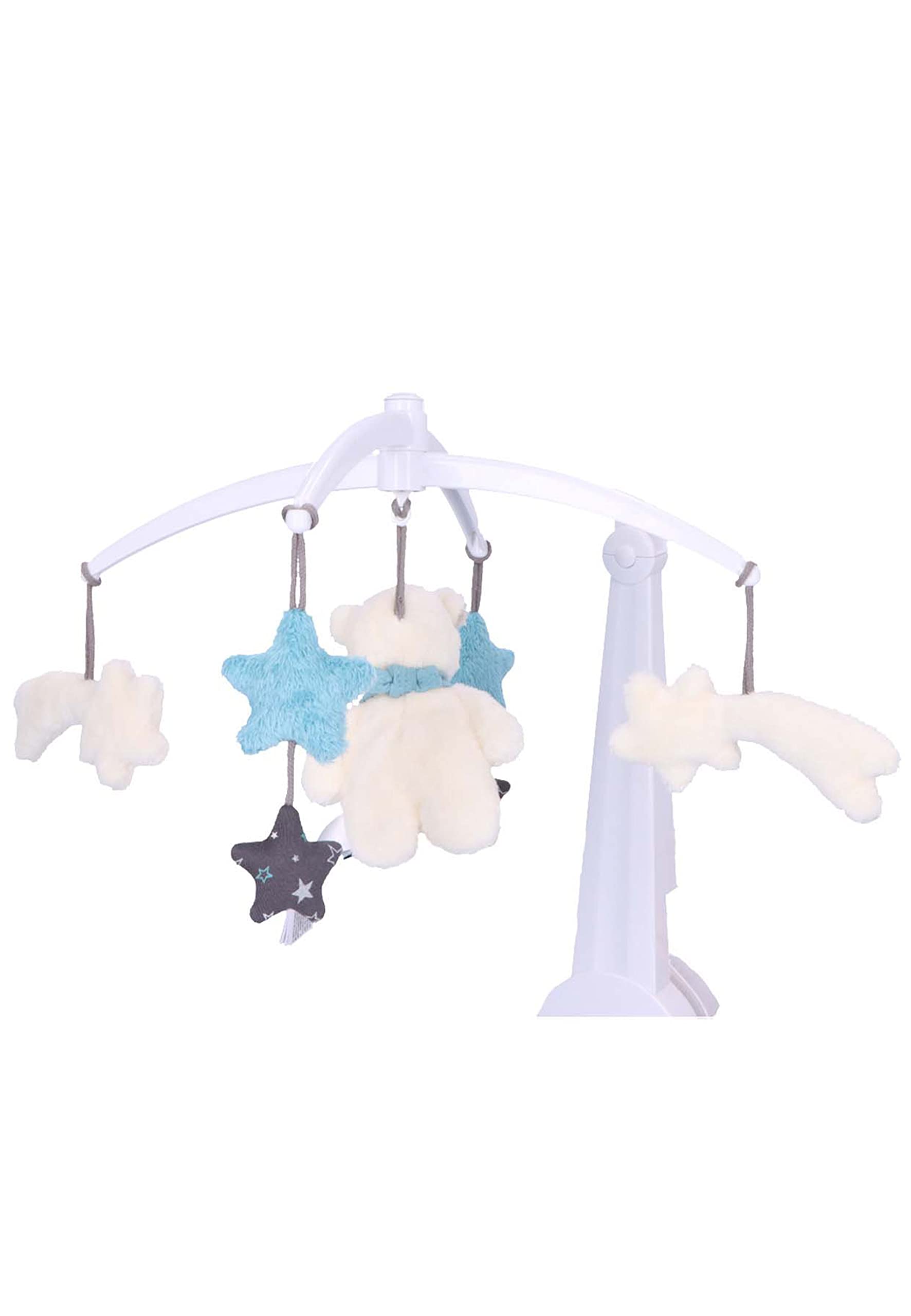 Sterntaler Mobile pour bébé, unisexe, motif ours polaire Elia, carillon éolien, jouet pour lit de bébé, mobile pour bébé, écru