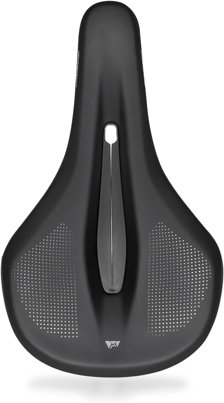 GORIX Bike Saddle Seat Wide Hole Shock Absorption Waterproof Soft Cushion Mountain Road Bicycle (Venture 12)